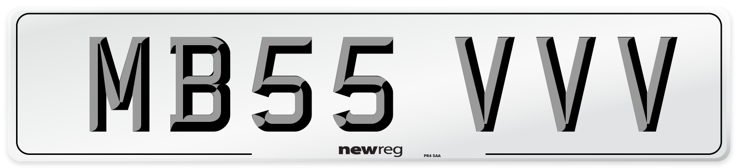 MB55 VVV Number Plate from New Reg